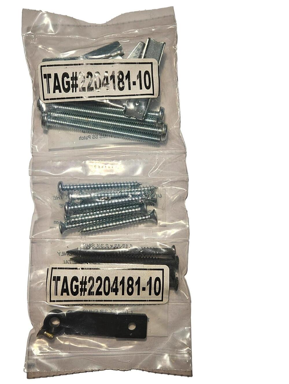 GCX Wall Channel Standard and Seismic Hardware Pack Tag # 2204181-10